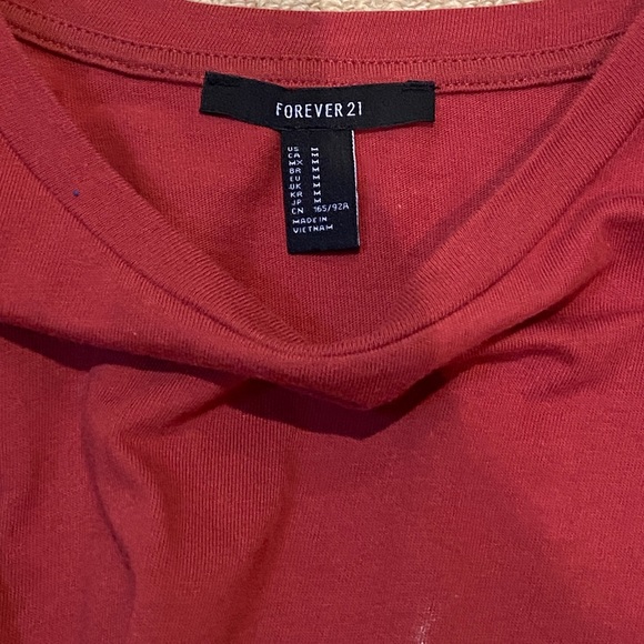 Burgundy T-Shirt Dress - Picture 5 of 5